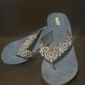 Mixit Women's Navy Embellished Sandals